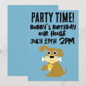 INVITATIONS D'ANNIVERSAIRES DE ENFANTS DU SCRIPT D (Devant / Derrière)