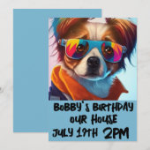 INVITATIONS D'ANNIVERSAIRES DE ENFANTS FUNY DE CHI (Devant / Derrière)