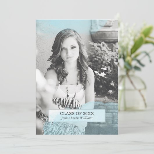 Invitations d'aquarelle bleue (Debout devant)