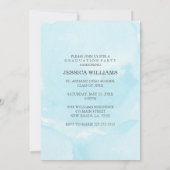 Invitations d'aquarelle bleue (Dos)