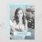 Invitations d'aquarelle bleue (Devant / Derrière)