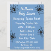 Invitations d'araignées de Baby shower pour bébé g (Dos)