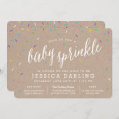 Invitations d'arrosage de bébé | Kraft (Devant / Derrière)