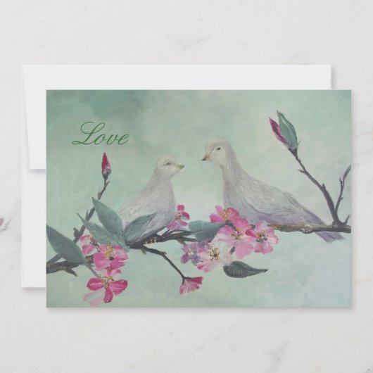 Invitations d'art de Love Dove (Devant)