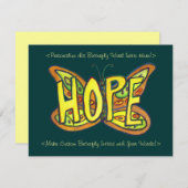 Invitations d'art personnalisé pour papillon vert (Devant / Derrière)