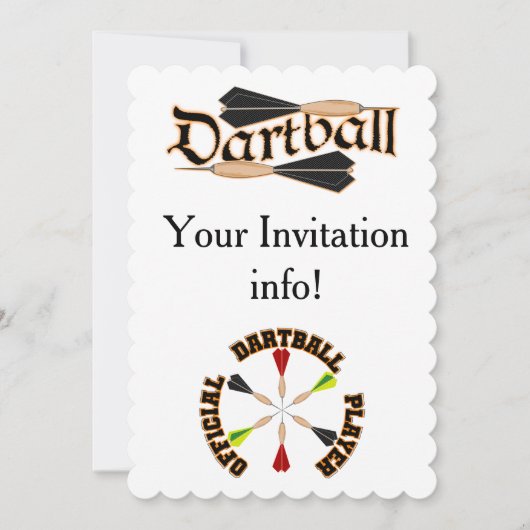 Invitations Dartball (Devant)