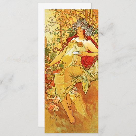 Invitations d'automne d'Alphonse Mucha (Devant / Derrière)