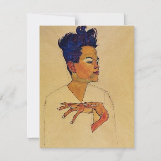 Invitations d'autoportrait d'Egon Schiele (Devant)