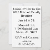 Invitations d'avertissement de la Réunion de (Dos)