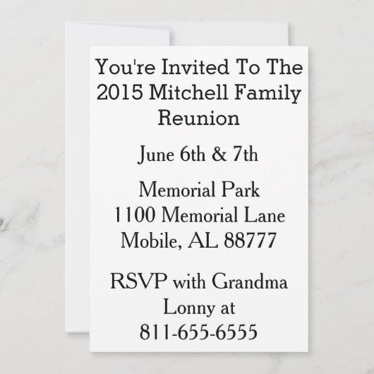 Invitations d'avertissement de la Réunion de (Dos)