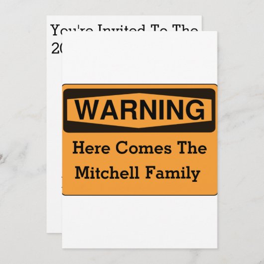 Invitations d'avertissement de la Réunion de (Devant / Derrière)