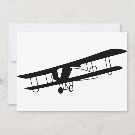 Invitations d'avion vintage (Devant)