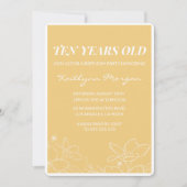 Invitations de 10e anniversaire moderne Floral Jau (Devant)