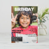 Invitations de 12e anniversaire pour lui Magazine (Debout devant)