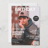 Invitations de 14e anniversaire pour lui Magazine  (Devant)