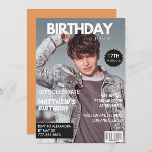 Invitations de 17e anniversaire pour lui Magazine