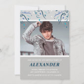 Invitations de 18e anniversaire garçon Confetti Ph (Devant)