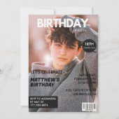 Invitations de 18e anniversaire pour lui Magazine  (Devant)
