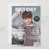 Invitations de 18e anniversaire pour lui Magazine  (Devant)