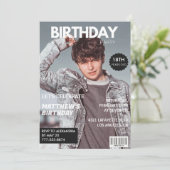 Invitations de 18e anniversaire pour lui Magazine  (Debout devant)