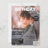 Invitations de 19e anniversaire pour lui Magazine (Devant)