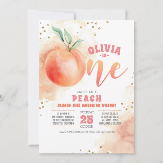 Invitations de 1er anniversaire (Devant)