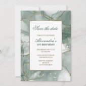 Invitations de 1er anniversaire Enregistrer la dat (Devant)