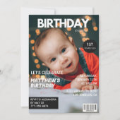 Invitations de 1er anniversaire pour lui Magazine  (Devant)