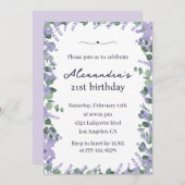 Invitations de 21e anniversaire Boho Floral Frame (Devant / Derrière)
