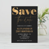 Invitations de 21e anniversaire Enregistrer la dat (Debout devant)