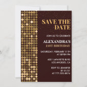 Invitations de 21e anniversaire Enregistrer la dat (Devant)