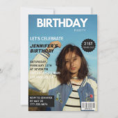 Invitations de 21e anniversaire Magazine Couvertur (Devant)