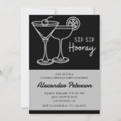 Invitations de 22e anniversaire Hommes Cocktail No (Devant)