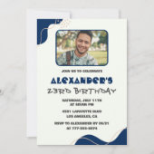 Invitations de 23e anniversaire Hommes Marine Simp (Devant)