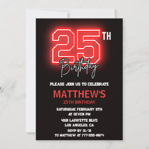 Invitations de 25e anniversaire Hommes anniversair