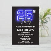 Invitations de 25e anniversaire Hommes Sport Neon (Debout devant)