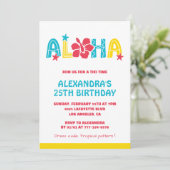 Invitations de 25e anniversaire Tropical Aloha Haw (Debout devant)