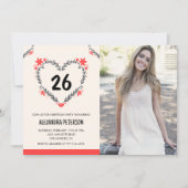 Invitations de 26e anniversaire pour son coeur flo (Devant)