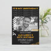 Invitations de 29e anniversaire Hommes Photo Spray (Debout devant)