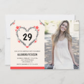 Invitations de 29e anniversaire pour son coeur flo (Devant)
