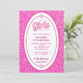 Invitations de 29e anniversaire rose Parties scint (Debout devant)