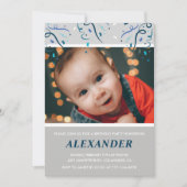 Invitations de 2e anniversaire Boy Confetti Photo (Devant)