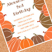 Invitations de 2e anniversaire d'Halloween citroui