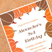 Invitations de 2e anniversaire d'Halloween citroui