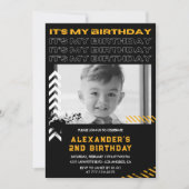 Invitations de 2e anniversaire garçon Photo Spray  (Devant)