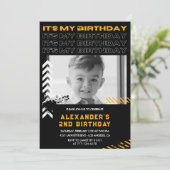 Invitations de 2e anniversaire garçon Photo Spray  (Debout devant)