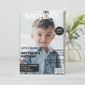 Invitations de 2ème anniversaire pour lui Magazine (Debout devant)