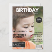 Invitations de 2ème anniversaire pour lui Magazine (Devant)