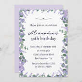 Invitations de 30e anniversaire Boho Floral Frame (Devant / Derrière)