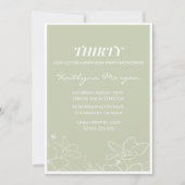 Invitations de 30e anniversaire Moderne Floral Ele (Devant)